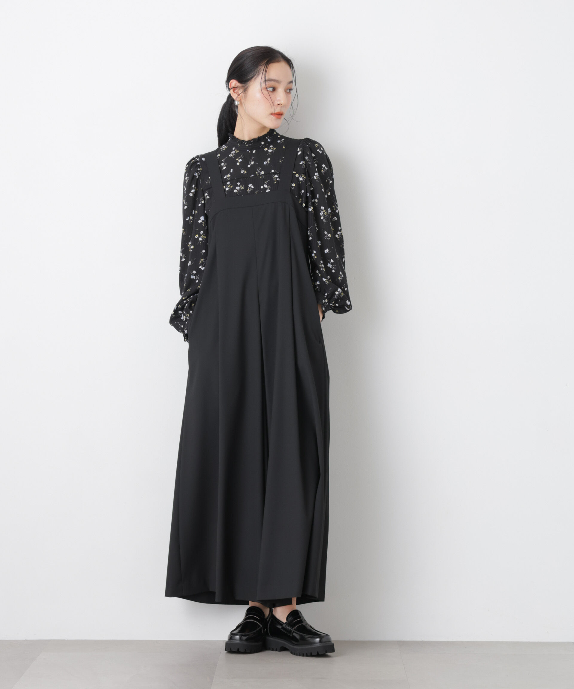 nano･universe「ワイドフレアサロペット」|ワンピース|