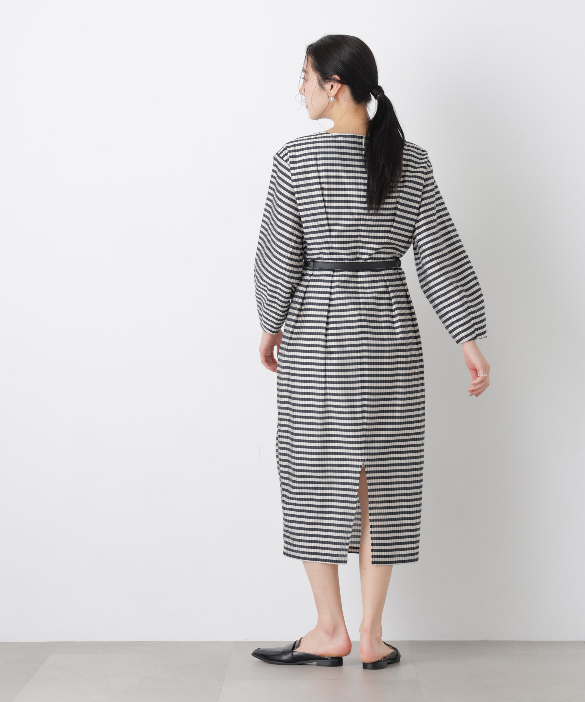 nano･universe「コンストラクテッドシェイプチェックワンピース」|ワンピース|