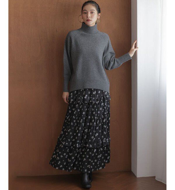 組曲「【加藤ローサさん着用 / レングス調整可能】ギャザーライトデシンティアード スカート」|スカート|