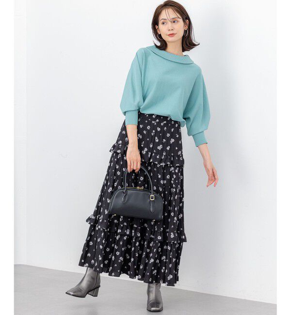 組曲「【加藤ローサさん着用 / レングス調整可能】ギャザーライトデシンティアード スカート」|スカート|