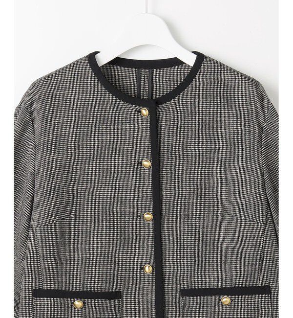 自由区「【カタログ掲載】ライトカラミノーカラー ジャケット」|ノーカラージャケット|