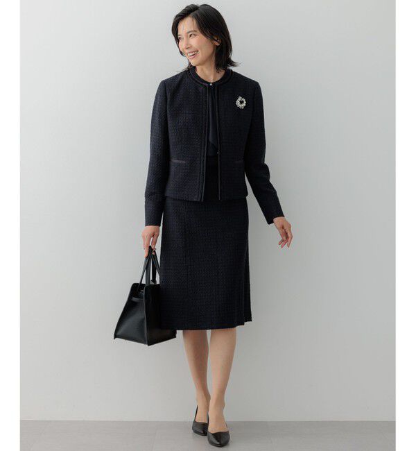 23区「【セットアップ対応】シャインツイードストレッチ スカート」|スカート|