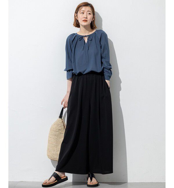 23区「【洗える】クリアトリコットジャージー ギャザーデザイン カットソー」|Tシャツ・カットソー|