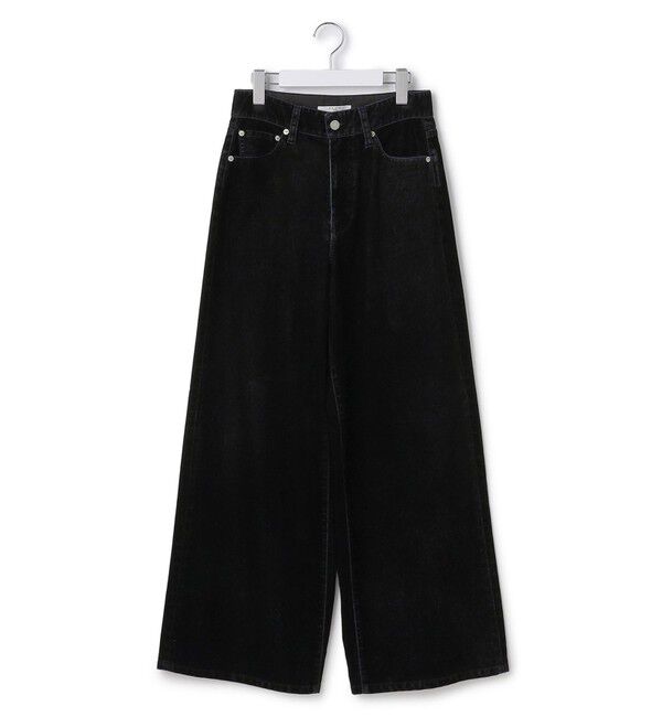 23区「【SLOW/一部店舗限定】フロッキーデニム ワイドパンツ」|デニム|