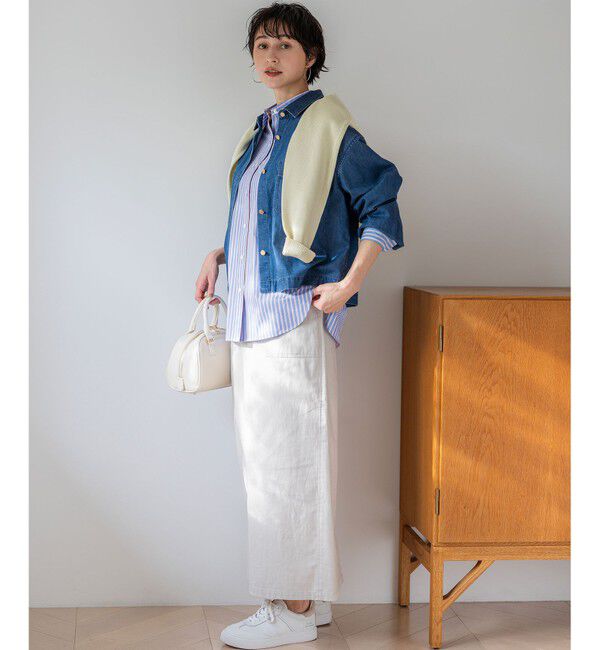 23区「スラブツイルストレッチ Iライン スカート」|スカート|