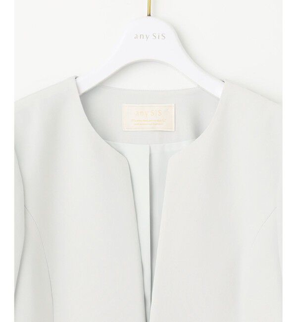 ANY SIS「【セットアップ可】セレモニーダブルクロス ノーカラージャケット」|ノーカラージャケット|
