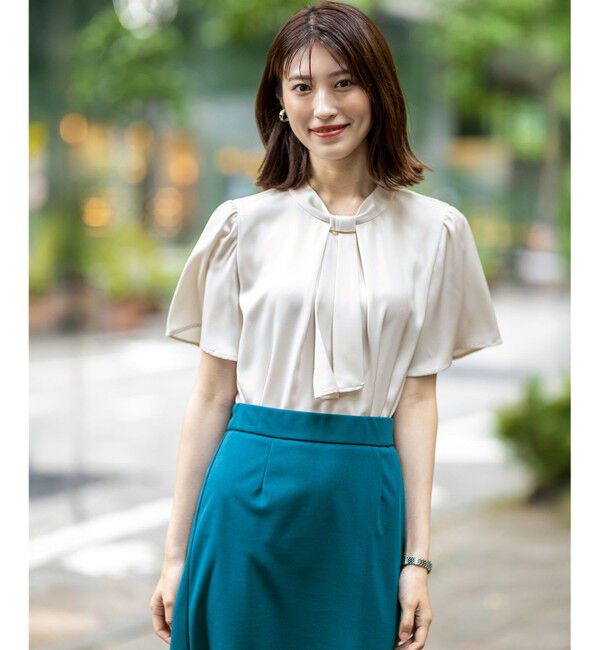 ANY SIS「【洗える】4WAY半袖 ボウブラウス」|シャツ・ブラウス|