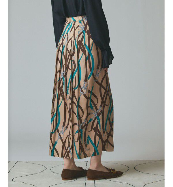 Grace Class「ベルトプリントアシメプリーツスカート」|スカート|