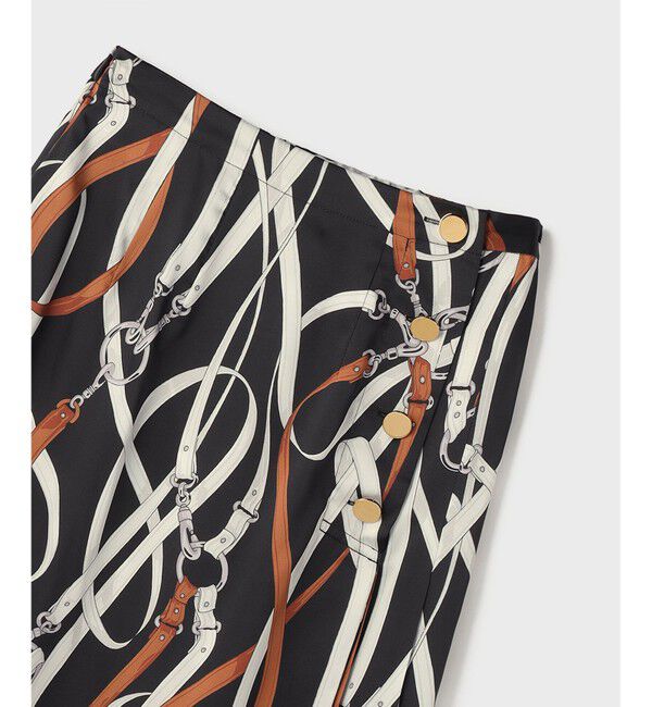 Grace Class「ベルトプリントアシメプリーツスカート」|スカート|