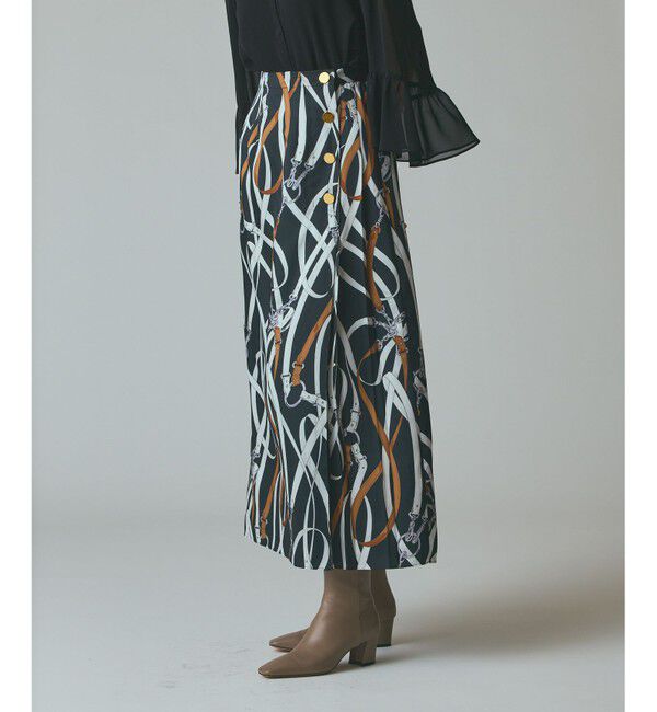 Grace Class「ベルトプリントアシメプリーツスカート」|スカート|