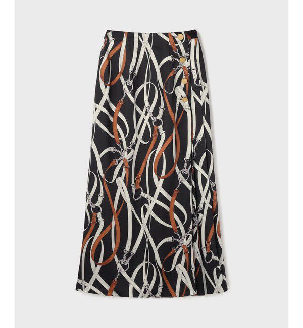 Grace Class「ベルトプリントアシメプリーツスカート」|スカート|