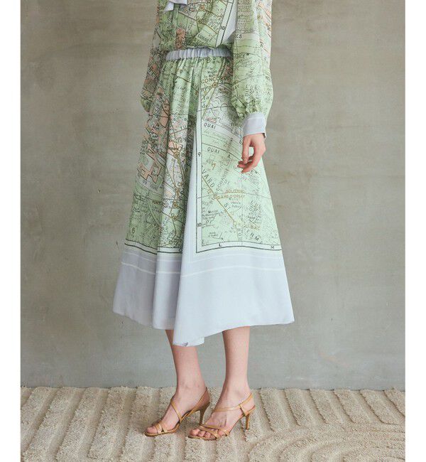 Grace Class「パリスカーフプリントスカート」|スカート|