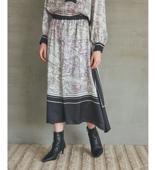 Grace Class「パリスカーフプリントスカート」|スカート|