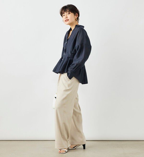 NOLLEY'S「ウォッシャブルパール釦スキッパータックブラウス」|シャツ・ブラウス|