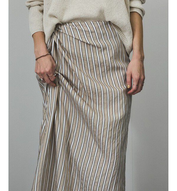 SALON adam et rope'「ストライプアシンメトリーロングスカート」|スカート|