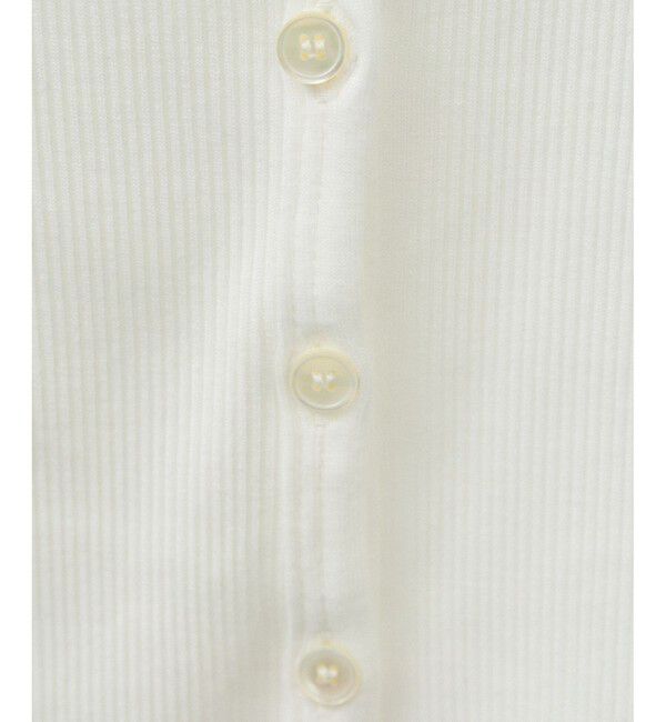 SALON adam et rope'「【WEB限定】プリマベールリブヘンリーネックノースリーブプルオーバー［UVケア・洗える］」|タンクトップ|