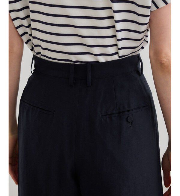 ROPE「【洗える】ビスコースリネン スラブスリータックパンツ/一部セットアップ可能」|チノ|