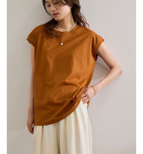 ROPE「【接触冷感・洗える・洗濯耐久あり】ノースリーブTEE」|Tシャツ・カットソー|