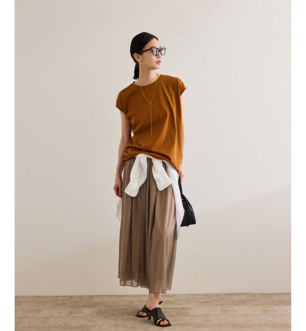 ROPE「【接触冷感・洗える・洗濯耐久あり】ノースリーブTEE」|Tシャツ・カットソー|