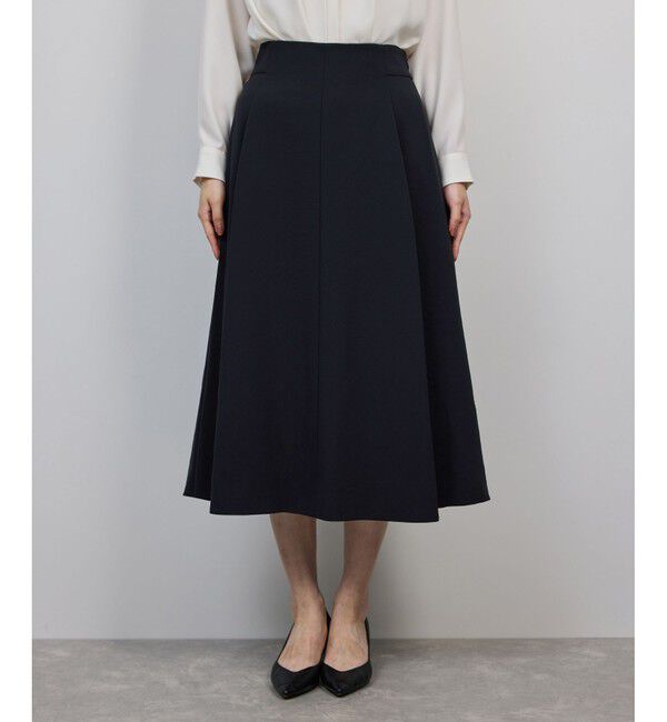 ROPE「トリアセダブルクロス ハイウエストフレアスカート/イージーケア・セットアップ対応・25AW」|スカート|