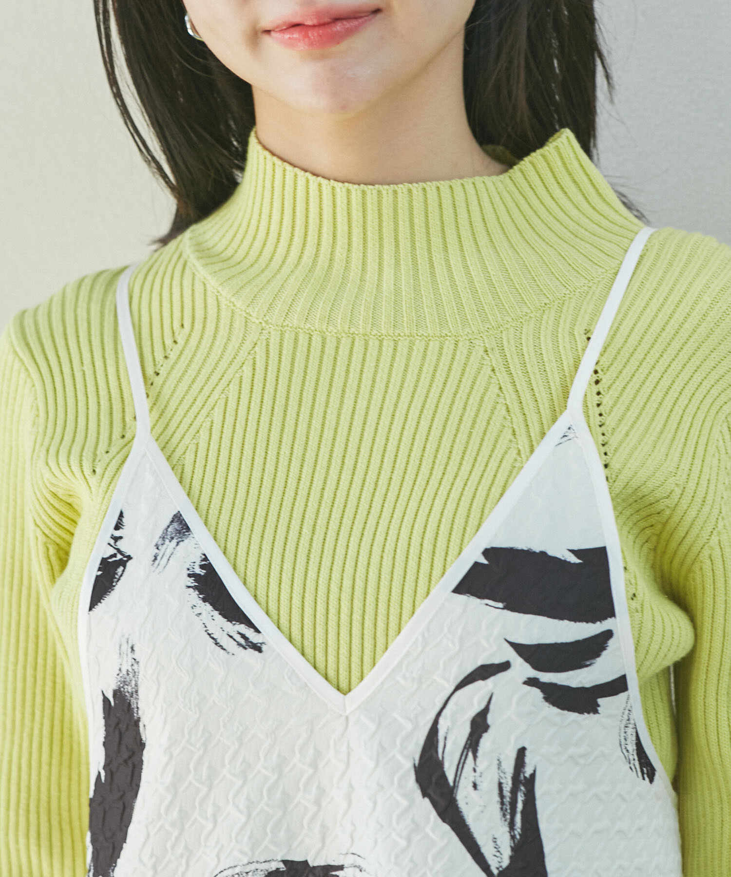 VIS「【洗える】アート柄キャミワンピース」|ワンピース|