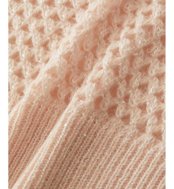 VIS「モヘアライクメッシュスパンコールニットプルオーバー」|ニット・セーター|