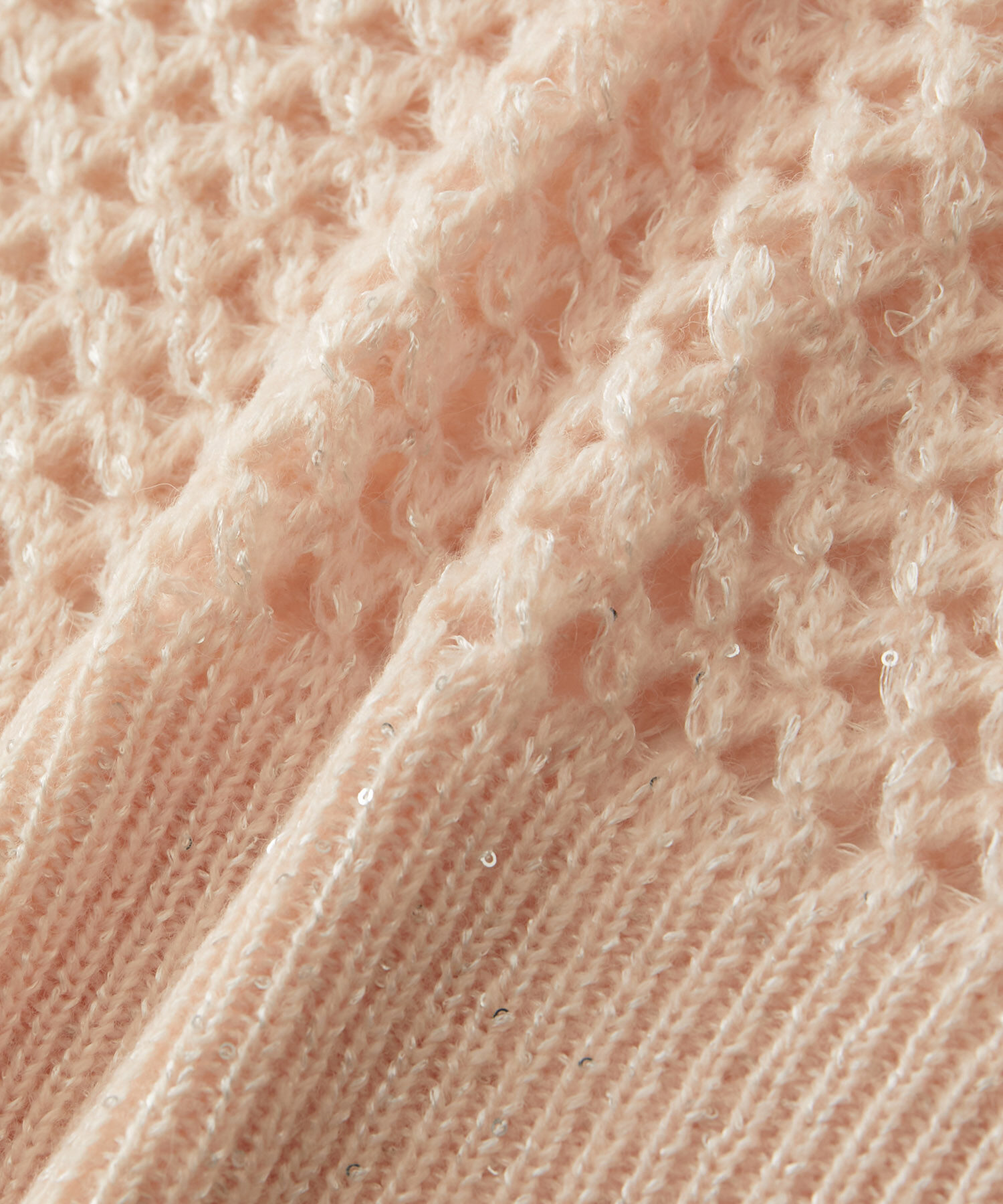 VIS「モヘアライクメッシュスパンコールニットプルオーバー」|ニット・セーター|