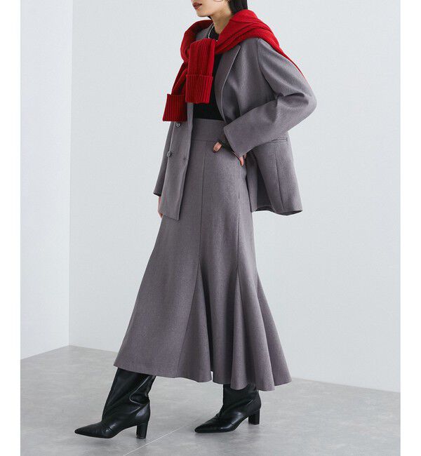 VIS「美easyウーリッシュバックレースアップマーメイドSK」|スカート|