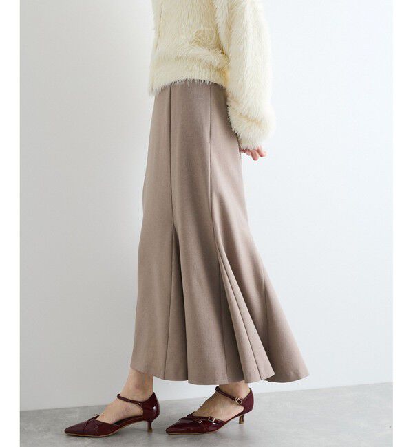 VIS「美easyウーリッシュバックレースアップマーメイドSK」|スカート|ベージュ(27)