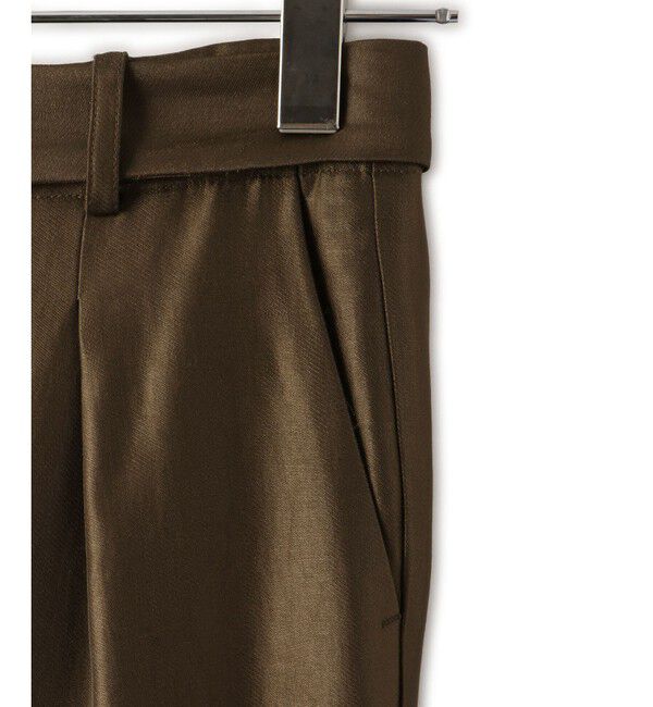VIS「【洗える】シャイニーワンタックワイドパンツ」|チノ|