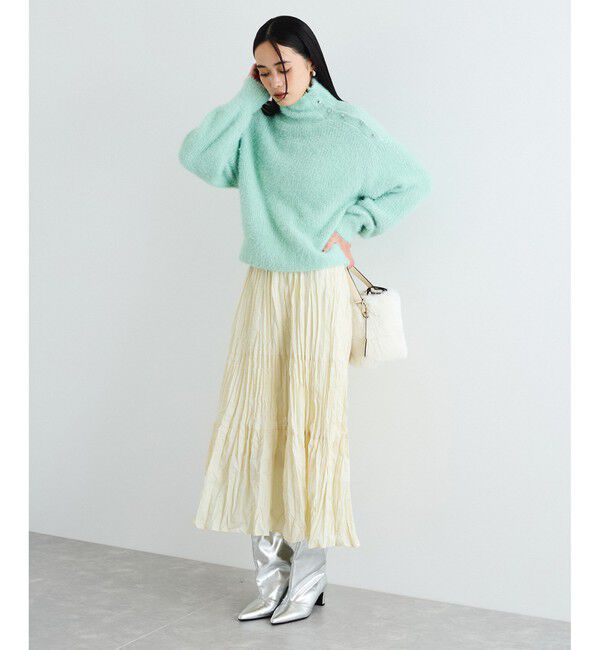 VIS「【洗える】ワッシャー加工スカート」|スカート|