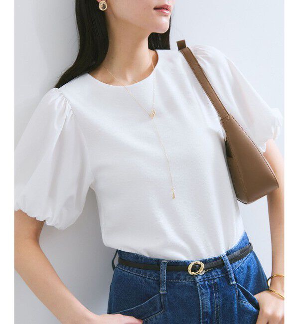 VIS「【WEB限定】ドッキング袖ボリュームカットソー」|Tシャツ・カットソー|ホワイト(10)