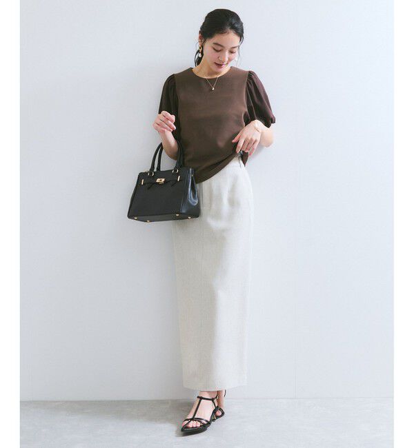 VIS「【WEB限定】ドッキング袖ボリュームカットソー」|Tシャツ・カットソー|