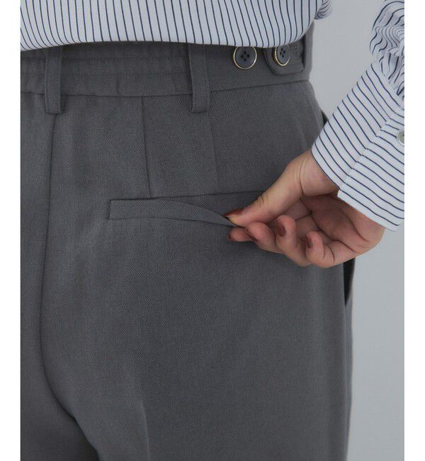 VIS「【美easy】ウーリッシュワンタックワイドパンツ【セットアップ対応/洗える】」|スラックス|