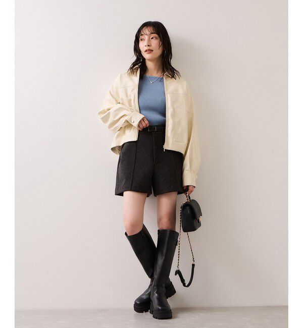 VIS「スクエアネックニットプルオーバー」|ニット・セーター|