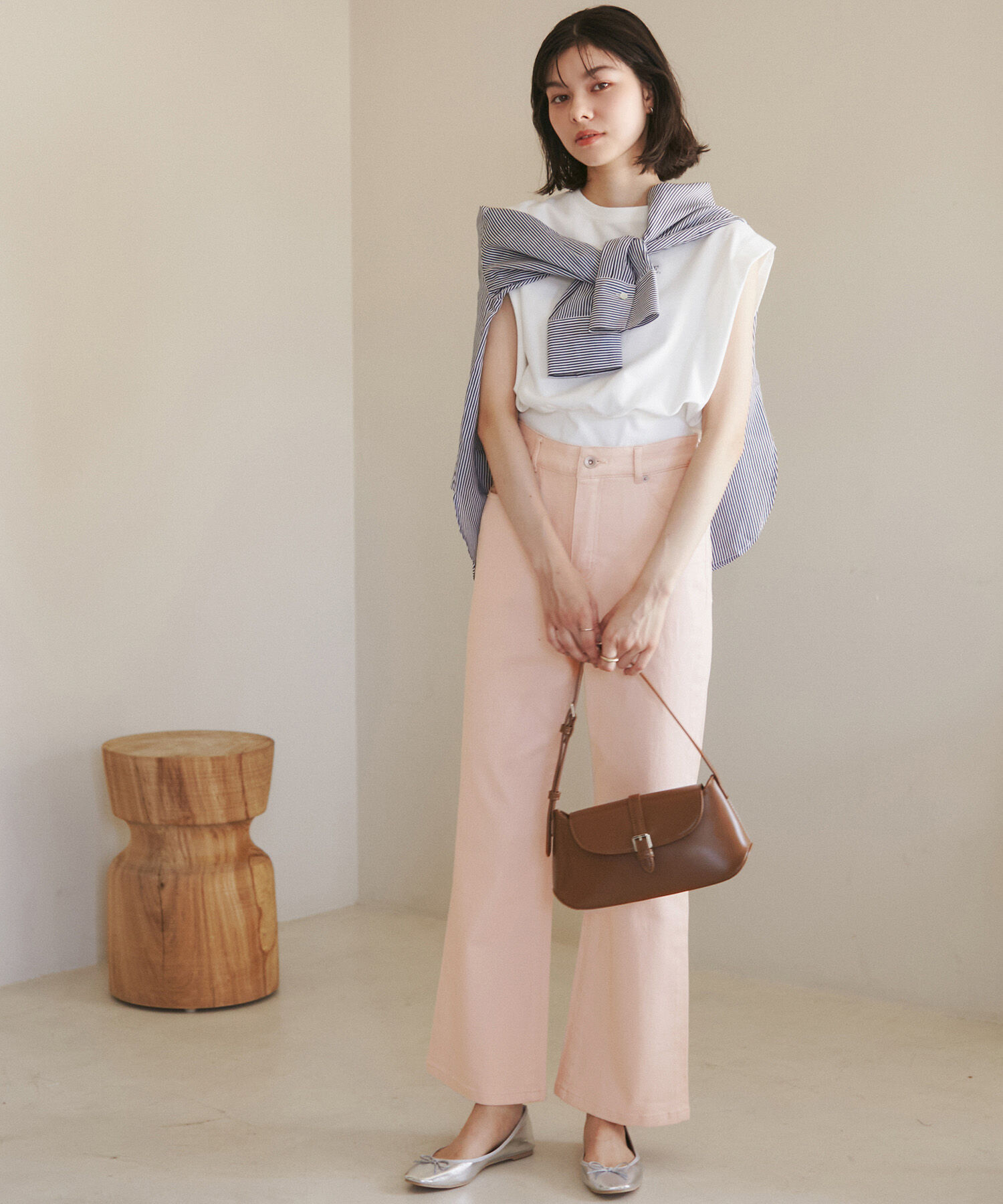 Rope&rsquo;Picnic「【ウエスト革命デニム】ウエストシェイプフレアデニムパンツ/新色追加」|デニム|