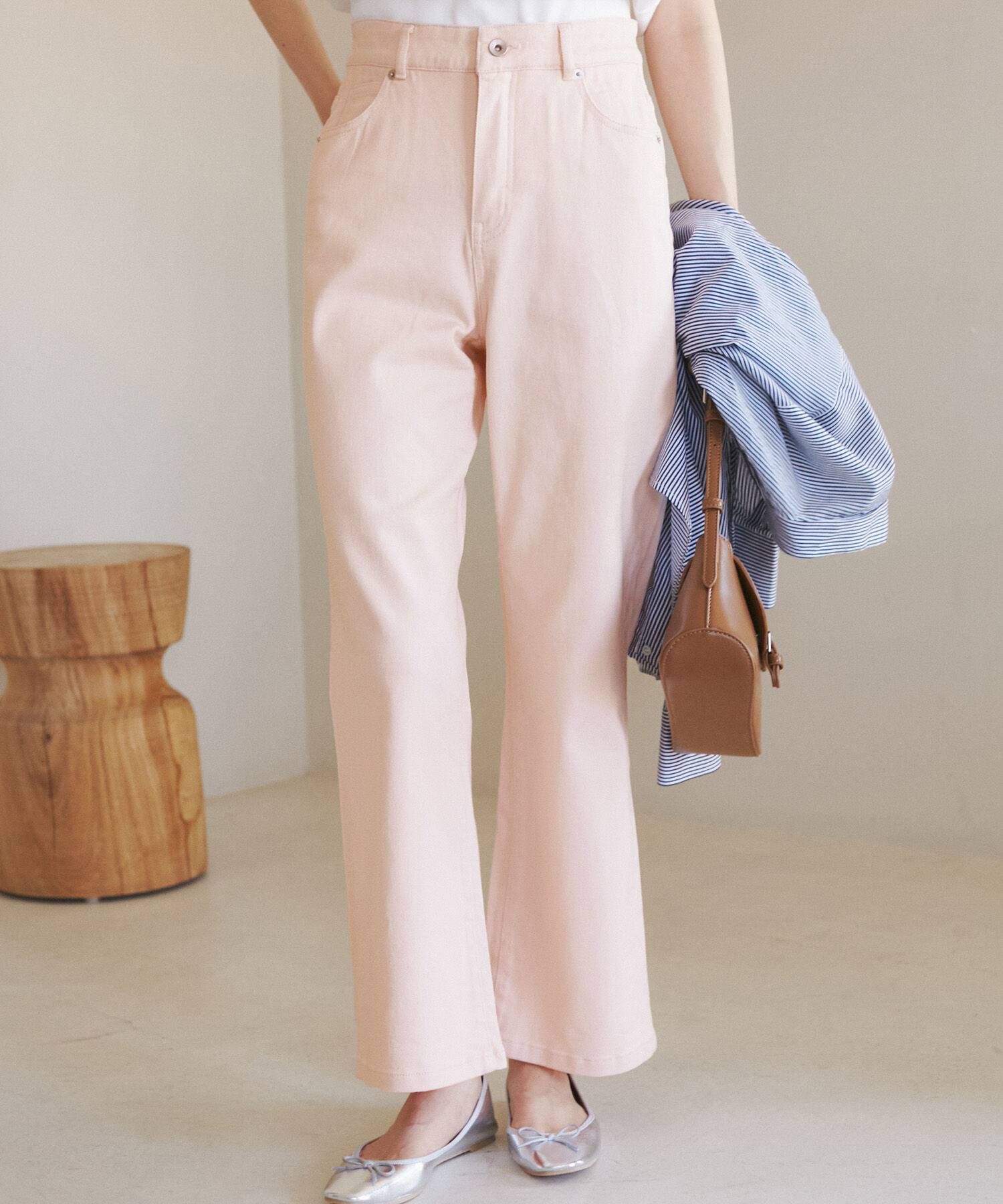 Rope&rsquo;Picnic「【ウエスト革命デニム】ウエストシェイプフレアデニムパンツ/新色追加」|デニム|