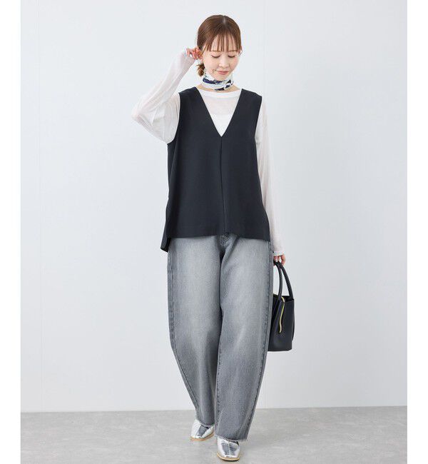 Rope&rsquo;Picnic「【花粉ガード】クリアツイルジレベスト/セレモニー・通勤対応・セットアップ対応」|ベスト・ジレ|