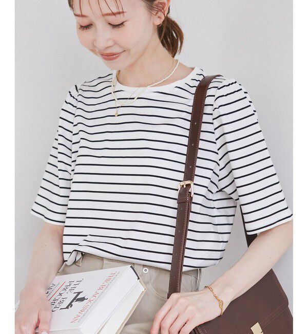 Rope&rsquo;Picnic「【UVカット・接触冷感】70シルケットパフスリーブトップス」|Tシャツ・カットソー|