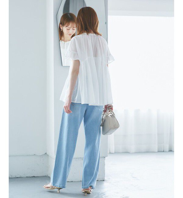 Rope&rsquo;Picnic「コットンボイルギャザーブラウス/リンクコーデ」|シャツ・ブラウス|