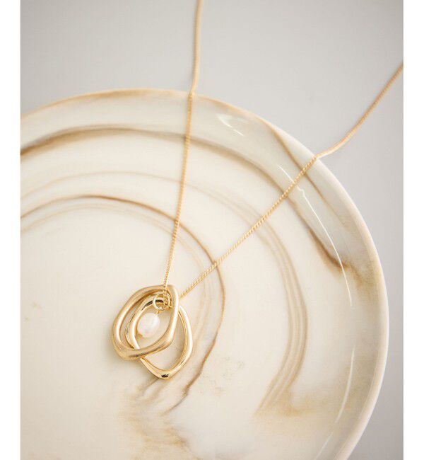 ROPE PICNIC PASSAGE「コンビメタル&times;パールトップペンダント」|ネックレス|