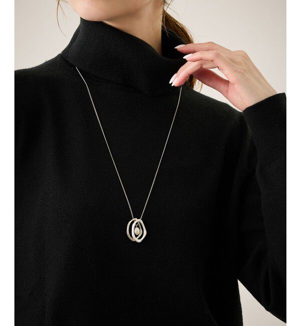 ROPE PICNIC PASSAGE「コンビメタル&times;パールトップペンダント」|ネックレス|