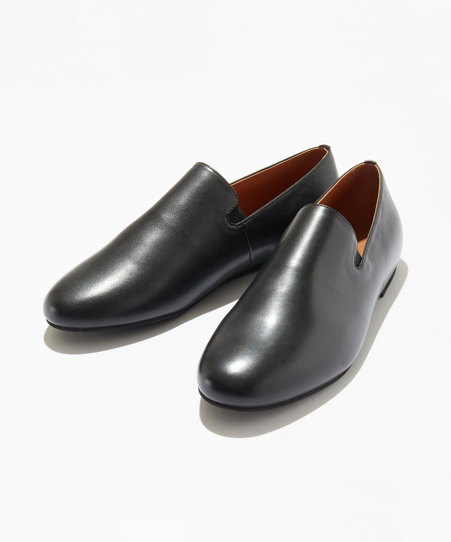 ADAM ET ROPE'「《定番》レザー スリッポン / オールシーズン対応」|スリッポン|ブラック(01)