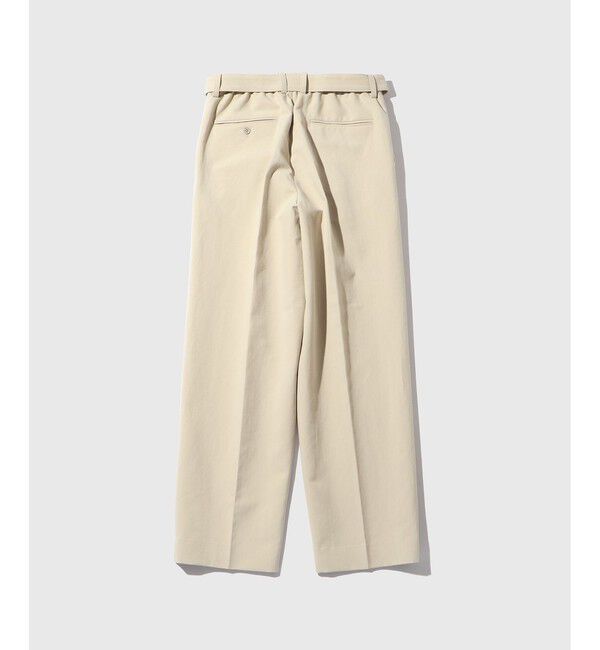 ADAM ET ROPE'「コットンダブルクロス ベルテッド ワイド スラックス」|スラックス|