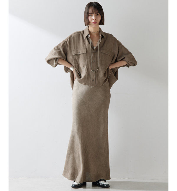  「ツイル顔料染めスクエアシャツ」|シャツ・ブラウス|