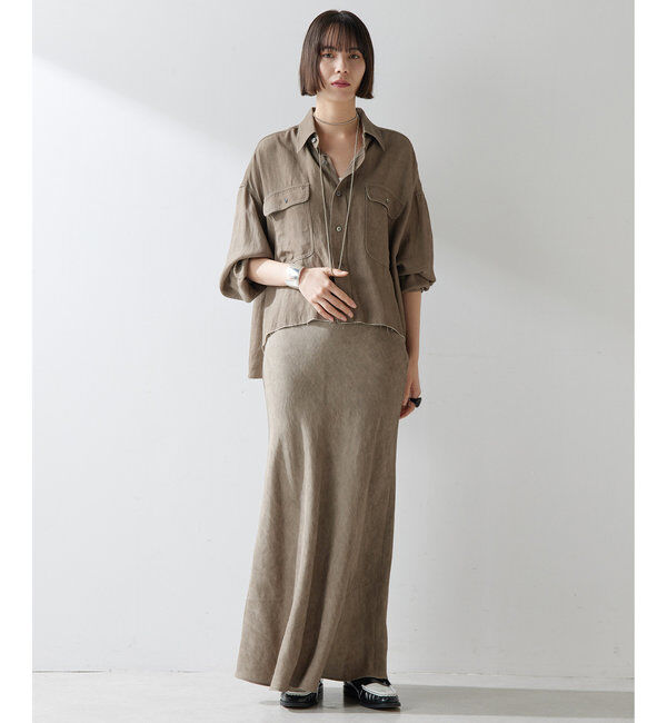  「ツイル顔料染めスクエアシャツ」|シャツ・ブラウス|