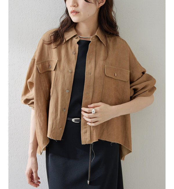  「ツイル顔料染めスクエアシャツ」|シャツ・ブラウス|