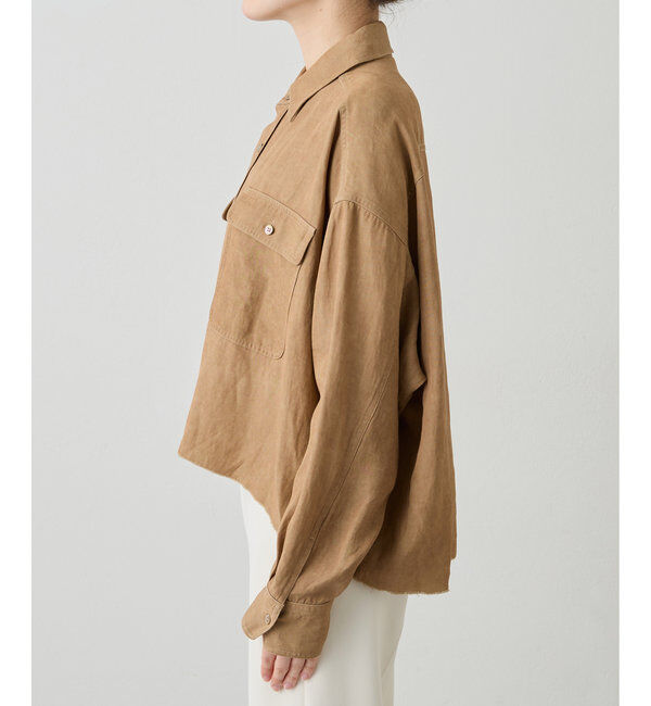  「ツイル顔料染めスクエアシャツ」|シャツ・ブラウス|
