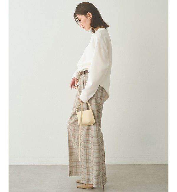  「コットンチェックパンツ」|チノ|