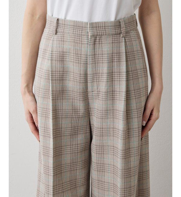  「コットンチェックパンツ」|チノ|